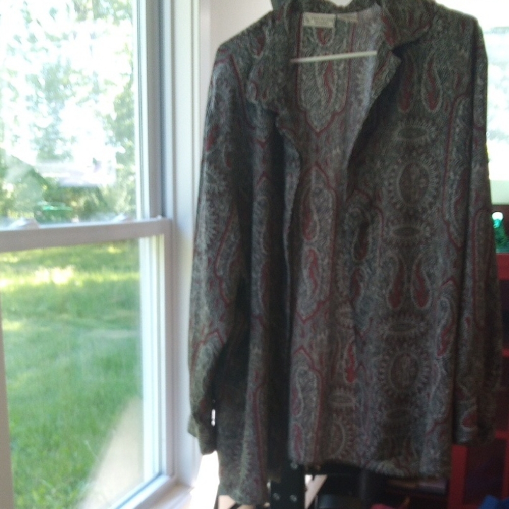 Evan Picone Black and Red Blazer